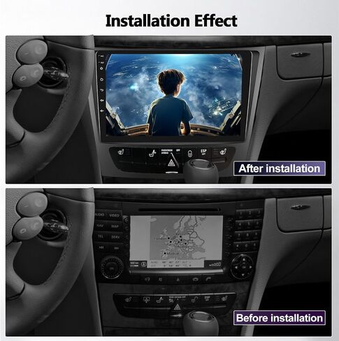 2+64G Android Car Stereo for Mercedes-Benz E Class W211 CLS Class E200 W219 2002-2009 with Carplay Android Auto Mirror Link 9 inch Touch Screen FM RDS HiFi Bluetooth WiFi GPS+Camera&MIC in Saudi Arabia