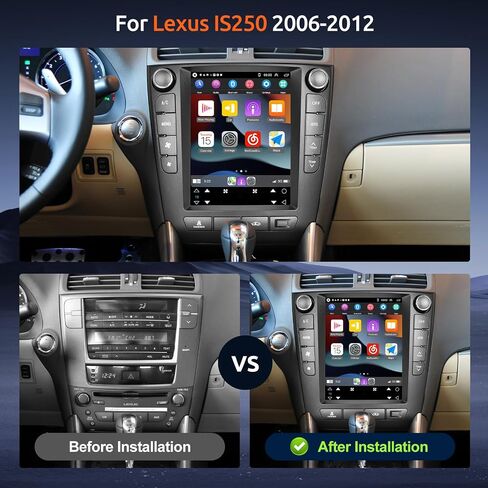 Android Car Stereo Radio for Lexus IS250 2006-2012 Carplay, 2G+64G Rimoody 9.7 Inch Touch Screen GPS Navigation Bluetooth FM HiFi WiFi Mirror Link Android Auto Backup Camera in Saudi Arabia