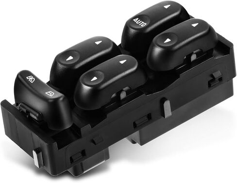 مفتاح نافذة رئيسي لجانب السائق الأمامي A-Premium متوافق مع موديلات Ford & Mercury - F250 F350 Super Duty 2005-2007، Explorer 2004-2005، Mountaineer 2004-2005، استبدال # 4L2Z14529AAA، 387327 in Saudi Arabia