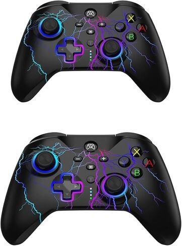 YUDEG Switch Controller, RGB LED Wireless Pro Controllers Joystick Compatible with Switch, 2 Pack in Kuwait