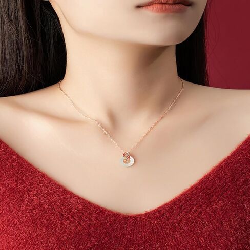 Gold Koi Fish Necklace Jade Nceklace for Women,Lucky Goldfish Jade Pendant Choker Chain Necklace for Teen Girls,Koi Jade Crystal Good Luck Necklace in Saudi Arabia