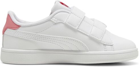 PUMA Smash Hook and Loop Sneaker, White-Passionfruit, 12 US Unisex Little Kid in Saudi Arabia