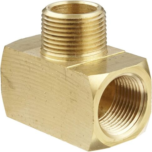 Anderson Metals-06131-02 Brass Pipe Fitting, Barstock Tee, 1/8" Female Pipe x 1/8" Female Pipe x 1/8" Male Pipe in Saudi Arabia