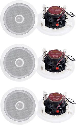 Pyle PDIC60 6.5 Inch 250 Watt 2 Way in Wall/Ceiling Home Speaker System (3 Pair) in Saudi Arabia