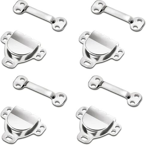 Sewing Hook and Eye Closures Metal Hooks and Eyes Nickel for Bra Clothing Trousers Jeans Dress and Sewing DIY Craft - 4 Sets in a Pack in Saudi Arabia