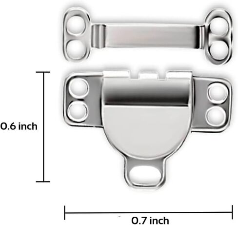 Sewing Hook and Eye Closures Metal Hooks and Eyes Nickel for Bra Clothing Trousers Jeans Dress and Sewing DIY Craft - 4 Sets in a Pack in Saudi Arabia