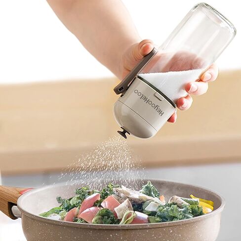 Precision Salt Dispenser with Moisture-Proof Glass Seasoning Jar,Perfect for Salt, Spice, Pepper (L) in Saudi Arabia