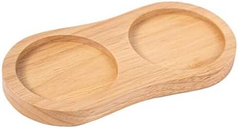 صينية مطحنة الملح والفلفل، خشب السنط، مسند مطحنة الفلفل، واقي طاولة الطعام، القطر الداخلي 6 سم / 2.36 بوصة (مطحنة الفلفل ومطحنة الملح غير متضمنة) in Kuwait