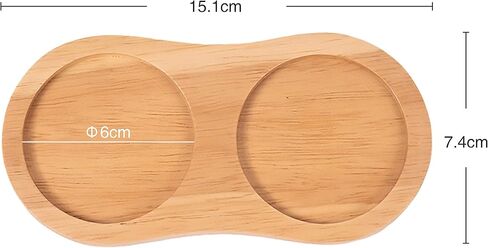 صينية مطحنة الملح والفلفل، خشب السنط، مسند مطحنة الفلفل، واقي طاولة الطعام، القطر الداخلي 6 سم / 2.36 بوصة (مطحنة الفلفل ومطحنة الملح غير متضمنة) in Kuwait