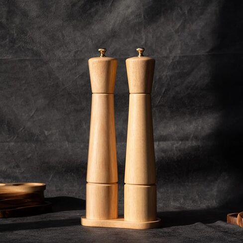 صينية مطحنة الملح والفلفل، خشب السنط، مسند مطحنة الفلفل، واقي طاولة الطعام، القطر الداخلي 6 سم / 2.36 بوصة (مطحنة الفلفل ومطحنة الملح غير متضمنة) in Kuwait