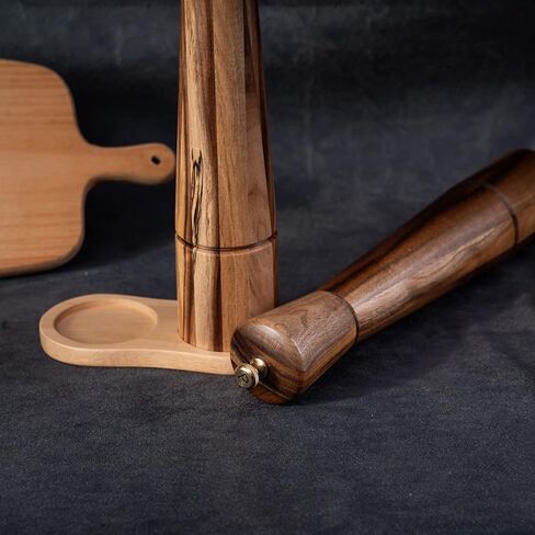 صينية مطحنة الملح والفلفل، خشب السنط، مسند مطحنة الفلفل، واقي طاولة الطعام، القطر الداخلي 6 سم / 2.36 بوصة (مطحنة الفلفل ومطحنة الملح غير متضمنة) in Kuwait