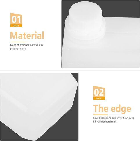 ULTECHNOVO Hdpe زجاجة جانبية زجاجات بلاستيكية فارغة، أباريق جالون فارغة، أباريق شراب بلاستيكية، 1 لتر، إبريق بلاستيكي، حاوية حليب بلاستيكية، أباريق بلاستيكية فارغة، أباريق مياه بلاستيكية، علبة فارغة للسيارة البيضاء in Kuwait