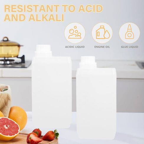 ULTECHNOVO Hdpe زجاجة جانبية زجاجات بلاستيكية فارغة، أباريق جالون فارغة، أباريق شراب بلاستيكية، 1 لتر، إبريق بلاستيكي، حاوية حليب بلاستيكية، أباريق بلاستيكية فارغة، أباريق مياه بلاستيكية، علبة فارغة للسيارة البيضاء in Kuwait