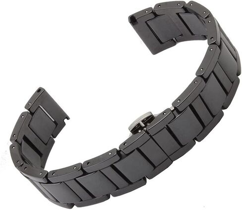 سوار السيراميك Watchband Watchtrap زر نشر المشبك 16 18 20mm أبيض أسود in Kuwait