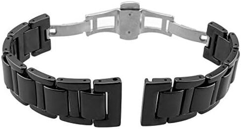 سوار السيراميك Watchband Watchtrap زر نشر المشبك 16 18 20mm أبيض أسود in Kuwait