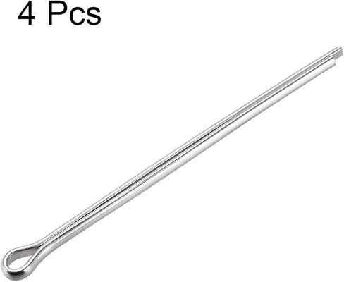 uxcell Split Cotter Pin - 5mm x 60mm 304 Stainless Steel 2-Prongs Silver Tone Fastener Clip Key 4Pcs in Saudi Arabia