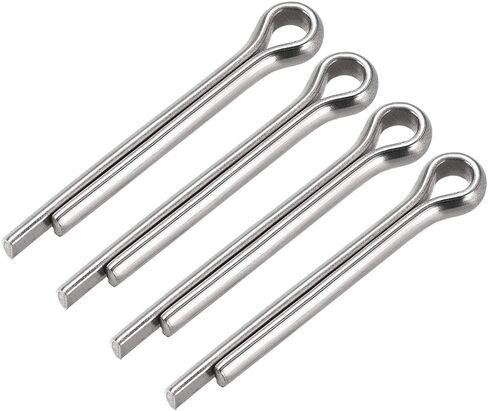 uxcell Split Cotter Pin - 5mm x 60mm 304 Stainless Steel 2-Prongs Silver Tone Fastener Clip Key 4Pcs in Saudi Arabia