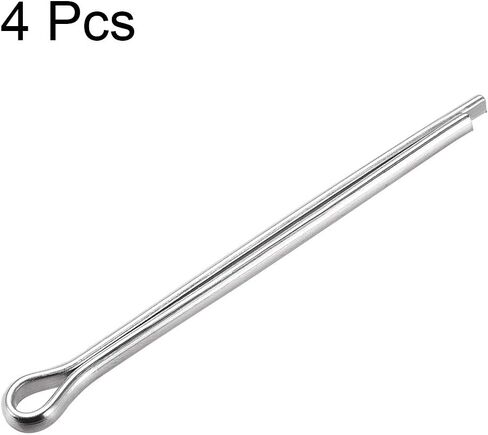 uxcell Split Cotter Pin - 5mm x 60mm 304 Stainless Steel 2-Prongs Silver Tone Fastener Clip Key 4Pcs in Saudi Arabia