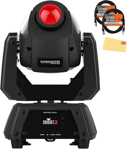 Chauvet DJ Intimidator Spot 110 10-Watt Moving Head LED Spotlight Bundle with 2 DMX Cables and Austin Bazaar Polishing Cloth in Saudi Arabia