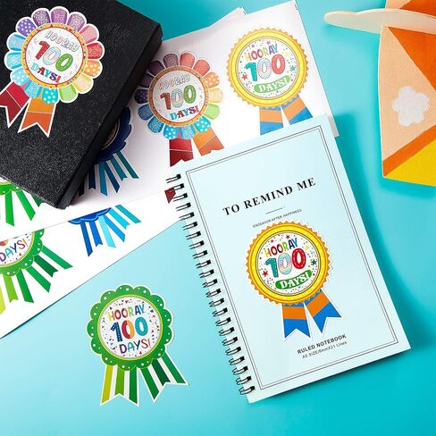 120 Pieces 100 Days of School Stickers 100 Days Ribbon Incentive Badge, Motivational Badge Stickers for Kids Home Classroom Party Decoration in Saudi Arabia