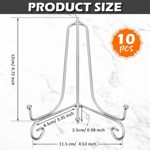 10 قطع من ألواح الحديد مقاس 6 بوصات للعرض، وحامل عرض حامل الأطباق الفضية، وحامل حامل للصور، وإطار الصورة، ولوحة الزخرفة، والطبق، والكتب وفن الطاولة in Kuwait