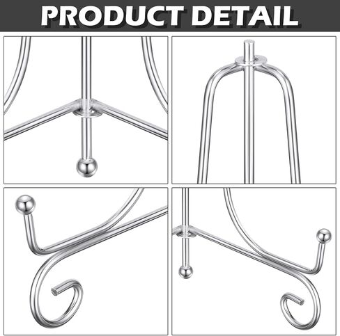 10 قطع من ألواح الحديد مقاس 6 بوصات للعرض، وحامل عرض حامل الأطباق الفضية، وحامل حامل للصور، وإطار الصورة، ولوحة الزخرفة، والطبق، والكتب وفن الطاولة in Kuwait
