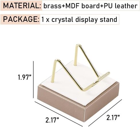 WAYUTO Brass Crystal Display Stand with Base Sphere Display Holder Fossil Display Holder Mineral Display Stand Rock Display Holder Agate Slice Display Stand for Collectibles Champagne/S in Saudi Arabia