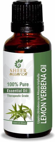 Lemon Verbena Oil (Lippia Citriodora Syn Aloysia Triphylla) Essential Oil 100% Pure Natural Undiluted Uncut Therapeutic Grade Oil 0.51 Fl.OZ in Saudi Arabia