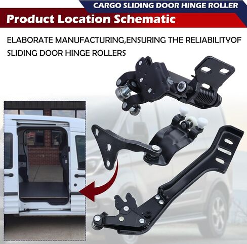 BK2Z-1525000-D Right Side Cargo Sliding Door Roller Hinge Lower Side Compatible with 2015 2016 2017 2018 2019 Ford Transit-150 Transit-250 Transit-350 HD in Saudi Arabia