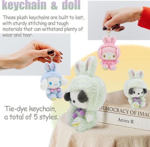 لعبة أرنب يونكلاب القطيفة، دمية حيوانات محشوة على شكل أرنب لطيف، لعبة شخصية كرتونية من القطيفة، هدايا عيد ميلاد للفتيات والأطفال (KT 4 بوصة) in Kuwait