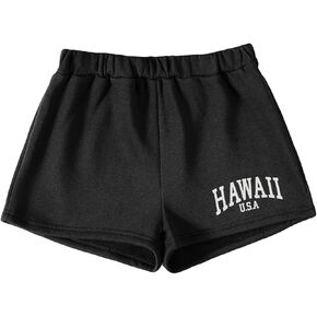 شورت نسائي من SOLY HUX برسومات جرافيك، كاجوال صيفي مرن، سروال قصير للركض والجري in Kuwait