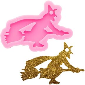 Super Shiny Epoxy Resin Molds Silicone Mold Halloween Epoxy Resin Craft Silicone Molds Polymer Clay Key Ring Pendant Mould DIY Jewelry Making Silicone Molds