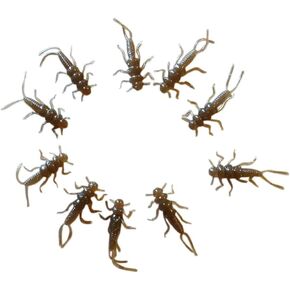 Brown Soft Plastic Stonefly 20 Pack, Pink