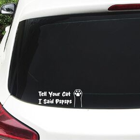 White Cat Paw Decal Sticker for Cars, Trucks - Waterproof, Premium Outdoor Vinyl