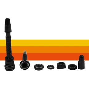 American Classic Tubeless Presta Valve Stem 36/46/72mm, Super Light Alloy Presta Valve Stems with Removable Valve Cores, Pair, Black Anodized Aluminum (72 mm)