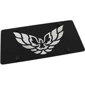 Eurosport Daytona- Compatible with -, Pontiac Firebird - Carbon Steel License Plate