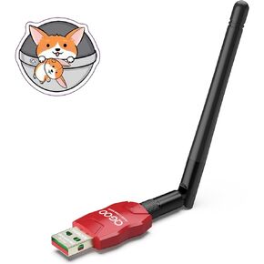 Class 1 Long Range Bluetooth Adapter for PC, QGOO USB Bluetooth Adapter for PC 5.3+EDR, Bluetooth Dongle Bluetooth Receiver Support Windows10/8.1/8/7（red-013）