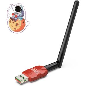 Class 1 Long Range Bluetooth Adapter for PC, QGOO USB Bluetooth Adapter for PC 5.3+EDR, Bluetooth Dongle Bluetooth Receiver Support Windows10/8.1/8/7（red-023）