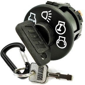 HD Switch Dixon Ignition Switch Key Switch Zeeter 30 36 42 ZTR 3014 3303 3304 3363 3530 3536 4423 4515 4516 4518 8025 8026 Black Bear Grizzly Kodiak 4 Positions w/Headlight Control - 7 Terminal 2 Keys
