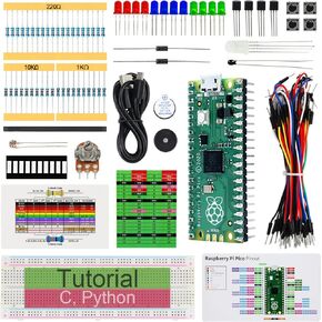 Freenove Basic Starter Kit for Raspberry Pi Pico W (Included) (Compatible with Arduino IDE), 313-Page Detailed Tutorial, 142 Items, 48 Projects, Python C Code