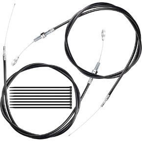 (2-Pack) Universal Throttle Cable 63" Long Inner Wire 71" inch Long Replacement for Manco Go Kart 8252-1390 Go Cart, Throttle Cable for Go Kart (with 8 Cable Ties) by SHIQING