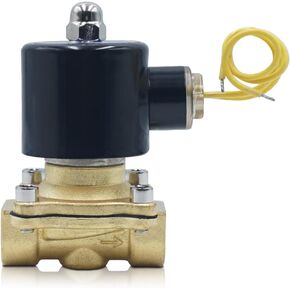 Triumilynn 3/4" Brass Electric Solenoid Valve 110V Normally Colsed for Air Water Fuel Gas Diesel 1PCS