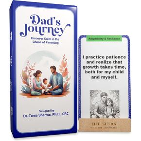 Life Sutra - Dad's Journey Daily Affirmation Cards for New Dads, 80 Positive Self Affirmation Cards for Encouraging and Parenting Support, First Time Dad Gifts for Journey into Fatherhood