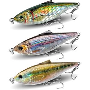Fishing Lures for Freshwater Saltwater, Lipless Crankbait for Up Water Layer, Lifelike Fishing Baits to Improve Fishing Efficiency, Suitable for Bass Trout Catfish Pike Walleye, Gift for Men