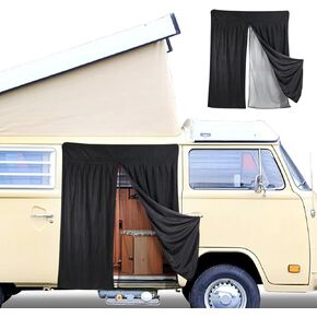 شاشة حشرات Vans المغناطيسية لحافلة VW، شاشة حشرة بتصميم طبقة مزدوجة متوافقة مع 1950-1992 VW Bus T1 T2 T3، شبكة ناموسية لشبكة حشرات الباب الجانبي مع سحاب in Kuwait