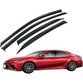 Rain Guards External Outside 4pcs Compatible with 2018 2019 2020 2021 2022 2023 Toyota Camry Acrylic Air Deflector Vent Window Visors