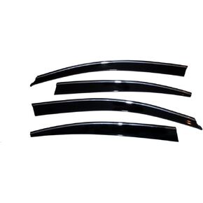 Auto Ventshade [AVS] Low Profile Ventvisor / Rain Guard | Fits 2009 - 2015 Nissan Maxima, Smoke w/Chrome Trim, 4 pcs. | 794011
