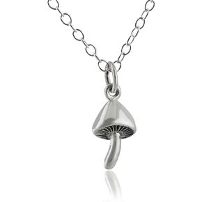 Tiny Cute Mushroom Charm Necklaces for Women