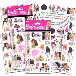 Barbie Stickers and Tattoos Set - Barbie Party Favors Bundle with 100+ Barbie Stickers Plus Temporary Tattoos for Kids | Barbie Party Supplies, for Girls