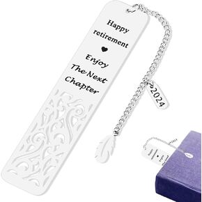 Bookmark, Stainless Steel Bookmark, Retirement Gifts for Woman Men 2024 Retirement Bookmark Gift, Appreciation Gifts for Coworkers, Teacher Nurse Colleague Appreciation Gifts for Retired. in Saudi Arabia